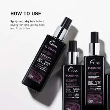 TRUSS Fluid Fix - Long-lasting Curl And Defining Hold - Leave-in Heat Protectant Styling Spray For Hair - Provides Definition And Volume At The Roots For Curls