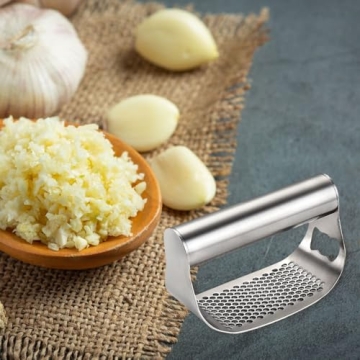 Stainless Steel Garlic Presser - Effortless Garlic Mincer