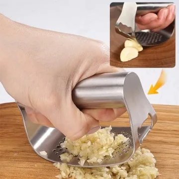 Stainless Steel Garlic Presser - Effortless Garlic Mincer