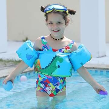 Onory Toddler Swim Vest Kids Adjustable Strap Swimming Jacket Pool Floaties Learn Swimming Training,...
