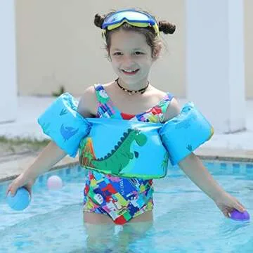 Onory Toddler Swim Vest Kids Adjustable Strap Swimming Jacket Pool Floaties Learn Swimming Training,...