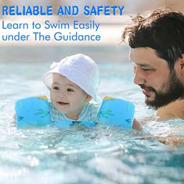 Onory Toddler Swim Vest Kids Adjustable Strap Swimming Jacket Pool Floaties Learn Swimming Training, Cute Cartoon Swim Training Equipment Swim Aid for 20-50 lbs Boys and Girls