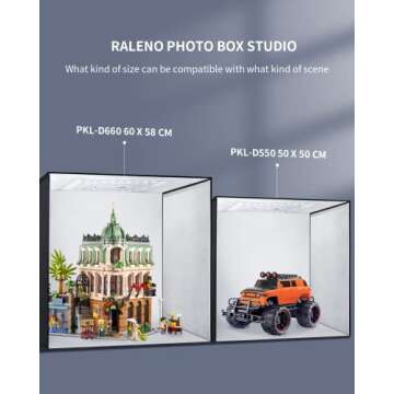 RALENO Photo Studio Light Box | 24"X24" | Adjustable Lighting