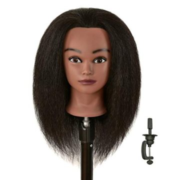 FUTAI 100% Human Hair Mannequin Head for Hair Practice