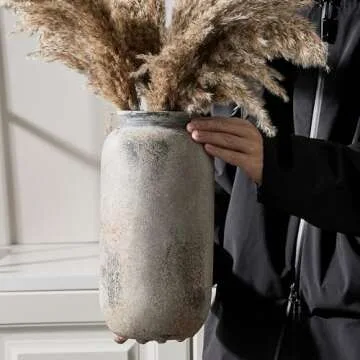 Vaseking 11.5 Inch Ceramic Vintage Farmhouse Vase