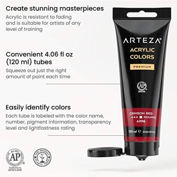 Quality ARTEZA Acrylic Paint Set of 14 Colors