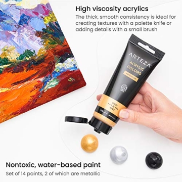 Quality ARTEZA Acrylic Paint Set of 14 Colors