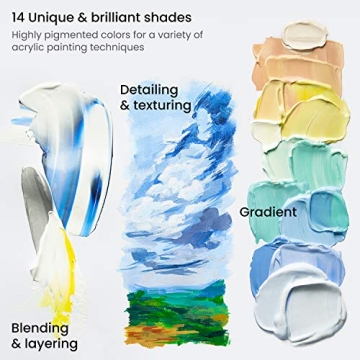 Quality ARTEZA Acrylic Paint Set of 14 Colors