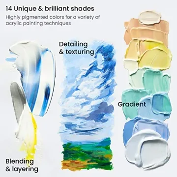 Quality ARTEZA Acrylic Paint Set of 14 Colors