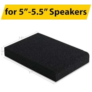 Sound Addicted - Studio Monitor Isolation Pads for 5 Inch Monitors, Pair of Two High Density Acousti...