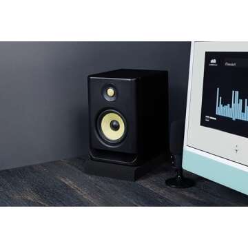 Sound Addicted - Studio Monitor Isolation Pads for 5 Inch Monitors, Pair of Two High Density Acoustic Foam which Fits most Speaker Stands | SMPad 5