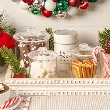 STORi 3-Pack Premium Quality Qtip and Cotton Ball Holders | 15-oz, 30-oz, and 60-oz Clear Plastic Apothecary Jars with Lids | Perfect Containers for Bathroom and Vanity | Set of 3