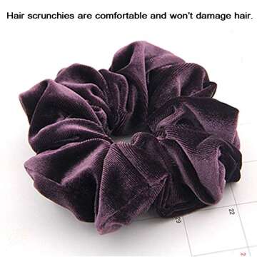 Hair Scrunchies 10 Pcs Velvet Elastic Hair Bands Scrunchy Hair Ties Ropes Scrunchie for Women Girls and Ladies Hair Accessories