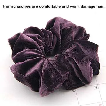 Hair Scrunchies 10 Pcs Velvet Elastic Hair Bands Scrunchy Hair Ties Ropes Scrunchie for Women Girls and Ladies Hair Accessories