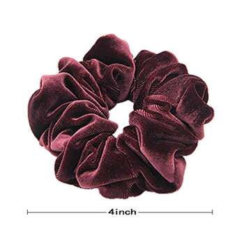 Hair Scrunchies 10 Pcs Velvet Elastic Hair Bands Scrunchy Hair Ties Ropes Scrunchie for Women Girls and Ladies Hair Accessories
