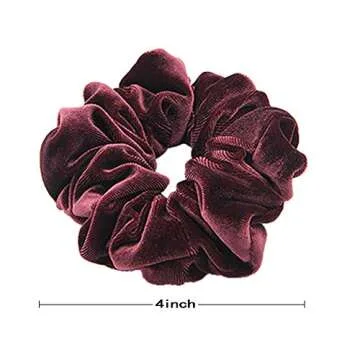 Hair Scrunchies 10 Pcs Velvet Elastic Hair Bands Scrunchy Hair Ties Ropes Scrunchie for Women Girls and Ladies Hair Accessories