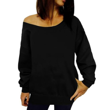 Dutebare Women Off Shoulder Sweatshirt - Comfy Slouchy Pullover