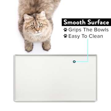 Durable CatGuru Cat Food Mat - Non-Slip & Waterproof