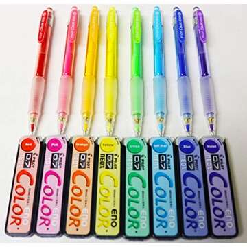 Pilot Color Eno Mechanical Pencil Set - 8 Colors & Refill
