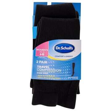 Dr. Scholl's Women's Compression Knee High Socks - Travel Comfort