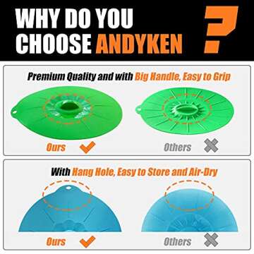 Premium Silicone Lid Covers - Microwave Safe & Easy Clean Food Storage