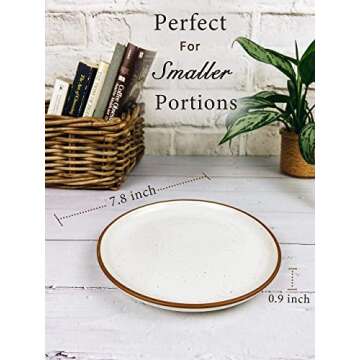 Mora Ceramic Dinner Plates, Salad Plates, Cereal Bowls Bundle. Microwave, Oven and Dishwasher Safe, Scratch Resistant, Modern Dinnerware - Vanilla White