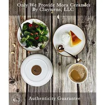 Mora Ceramic Dinner Plates, Salad Plates, Cereal Bowls Bundle. Microwave, Oven and Dishwasher Safe, Scratch Resistant, Modern Dinnerware - Vanilla White