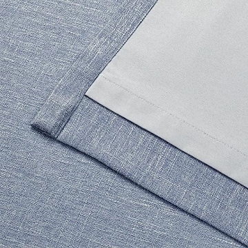 Premium Vision Home Chambray Blue Blackout Curtains 95 Inch