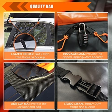 MeeFar XBEEK Roof Bag - Waterproof Cargo Carrier for All Cars