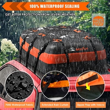 MeeFar XBEEK Roof Bag - Waterproof Cargo Carrier for All Cars