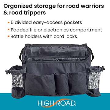 High Road SwingAway Car Organizer with Cup Holders