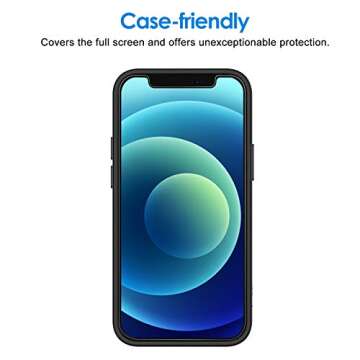 JETech Screen Protector for iPhone 12 Mini - 3-Pack, High Transparency