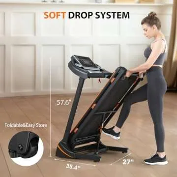 RENESTAR Treadmills for Home, Treadmill with 0-15% Auto Incline, 3HP Folding Treadmill for Running Walking with 300LBS Weight Capacity,Treadmill Equipped with Pulse Monitor (Black)