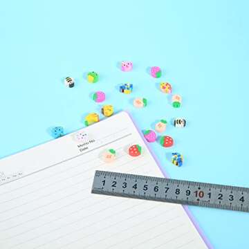 300 Pieces Mini Animal Fruit Collection Erasers for Kids, Bulk Small Pencil Erasers for Classroom Homework Rewards, Party Favors, Gift Filling