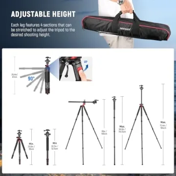 NEEWER 72 inch Heavy Duty Tripod for DSLR and Camcorder