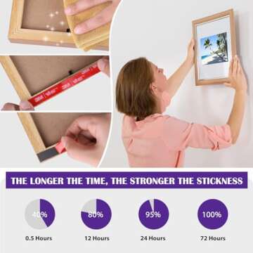 EMITEVER Double Sided Tape, Heavy Duty Acrylic Foam Mounting Tape, 23Ft x 0.6In Two Sided Adhesive Tape, 2 Sided Tape for Automotive, Home, Office Decor