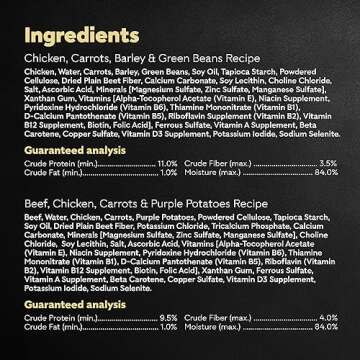 CESAR WHOLESOME BOWLS Adult Soft Wet Dog Food, Chicken, Carrots, Barley & Green Beans Recipe and Beef, Chicken, Purple Potatoes & Carrots Recipe Variety Pack, 3oz., Pack of 6