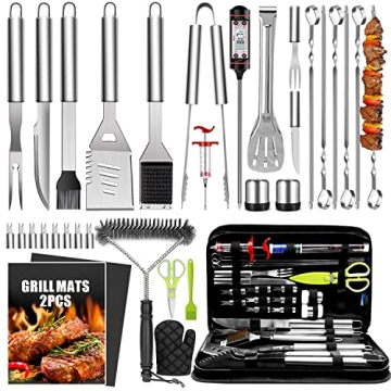34-Piece BBQ Grill Accessories Set for Perfect Grilling