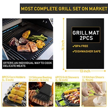 34-Piece BBQ Grill Accessories Set for Perfect Grilling