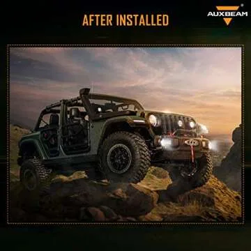 Auxbeam 4" LED Fog Lights Jeep Wrangler JK JKU 2007-2018