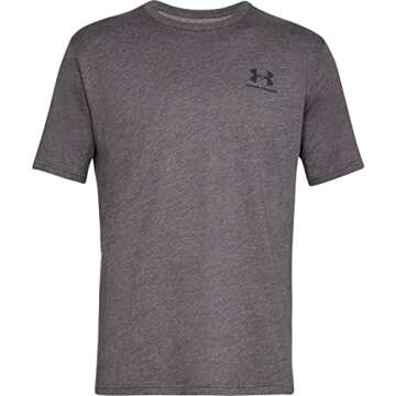 Under Armour Men's Sportstyle Left Chest Short-Sleeve T-Shirt , Charcoal Medium Heat (019)/Black , Medium