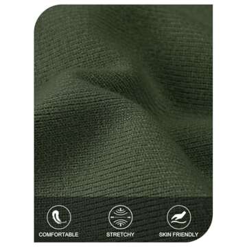 MEROKEETY Women's Long Sleeve Cardigan Sweaters Open Front Button Knit Shacket Jacket with Pockets, ArmyGreen, Large