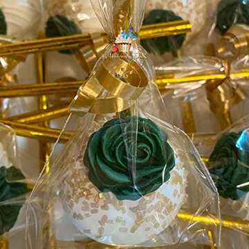 Shop ALINK Gold Foil Paper Straws for Parties - 100 Pack