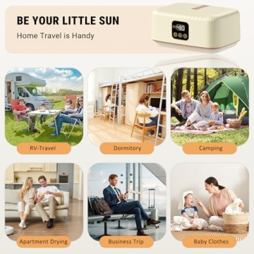 Compact Portable Clothes Dryer with Remote Control and Timer