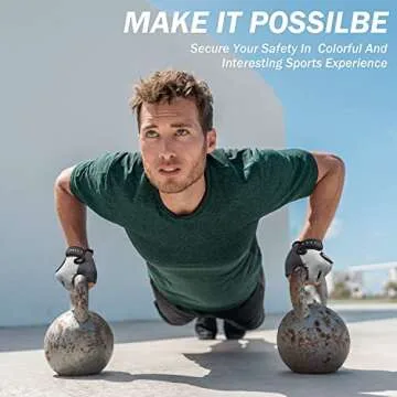 LIFECT Freedom Workout Gloves, Knuckle Weight Lifting Shorty Fingerless Gloves with Curved Open Back, for Powerlifting, Gym Women and Men(Grey, Large)