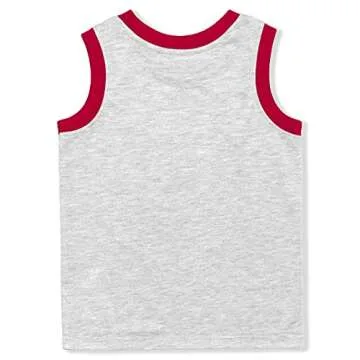 Marvel Spider-Man Boys 2 Pack Tank Top for Little Kids – Red/Grey