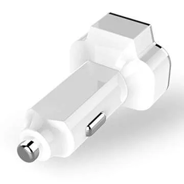 Aduro 4 Port Car Charger USB Adapter, 12V Fast Car Charger USB Adapter Power Station 5.2A/26W Output (Pink)