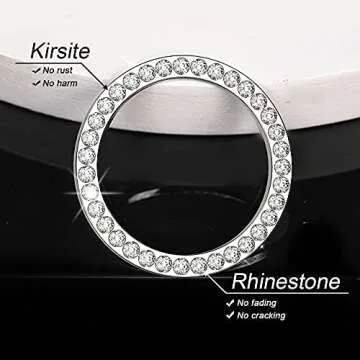 Sparkling Rhinestone Car Ring Set for Ultimate Interior Glam