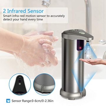 Automatic Soap Dispenser with Infrared Sensor Stainless Steel