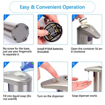 Automatic Soap Dispenser with Infrared Sensor Stainless Steel